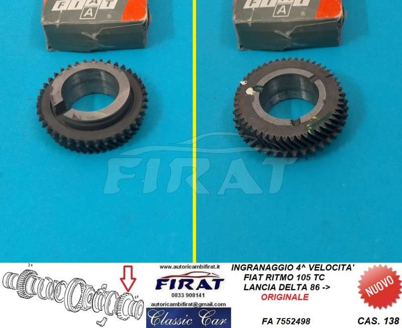 INGRANAGGIO CAMBIO FIAT RITMO 105TC- LANCIA DELTA 4^V (7552498)